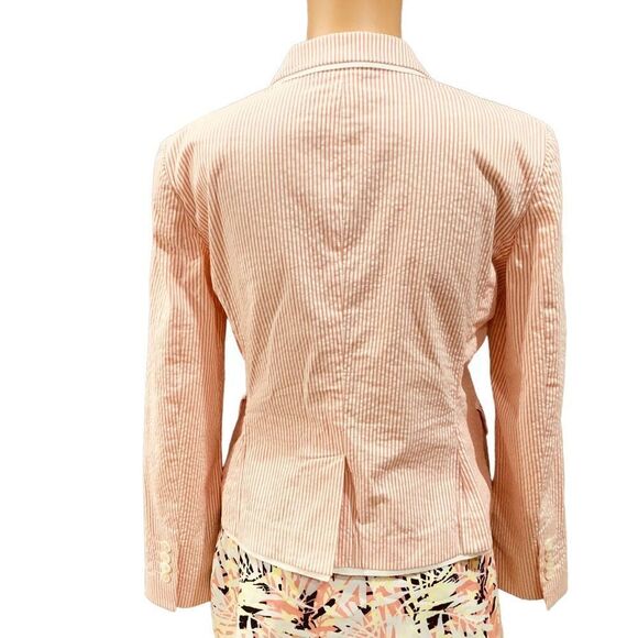 Brooks Brothers Stellita Fit Coral Striped Women’s Blazer Jacket NWOT - Picture 3 of 14